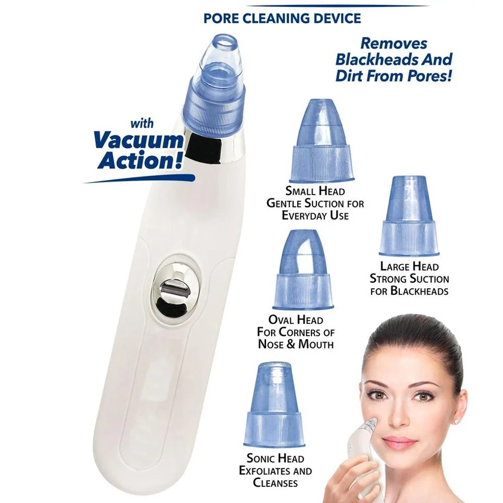 4 in 1 Blackhead Whitehead Extractor Remover Device Acne Pimple Pore Cleaner(Vacuum Suction Tool)n